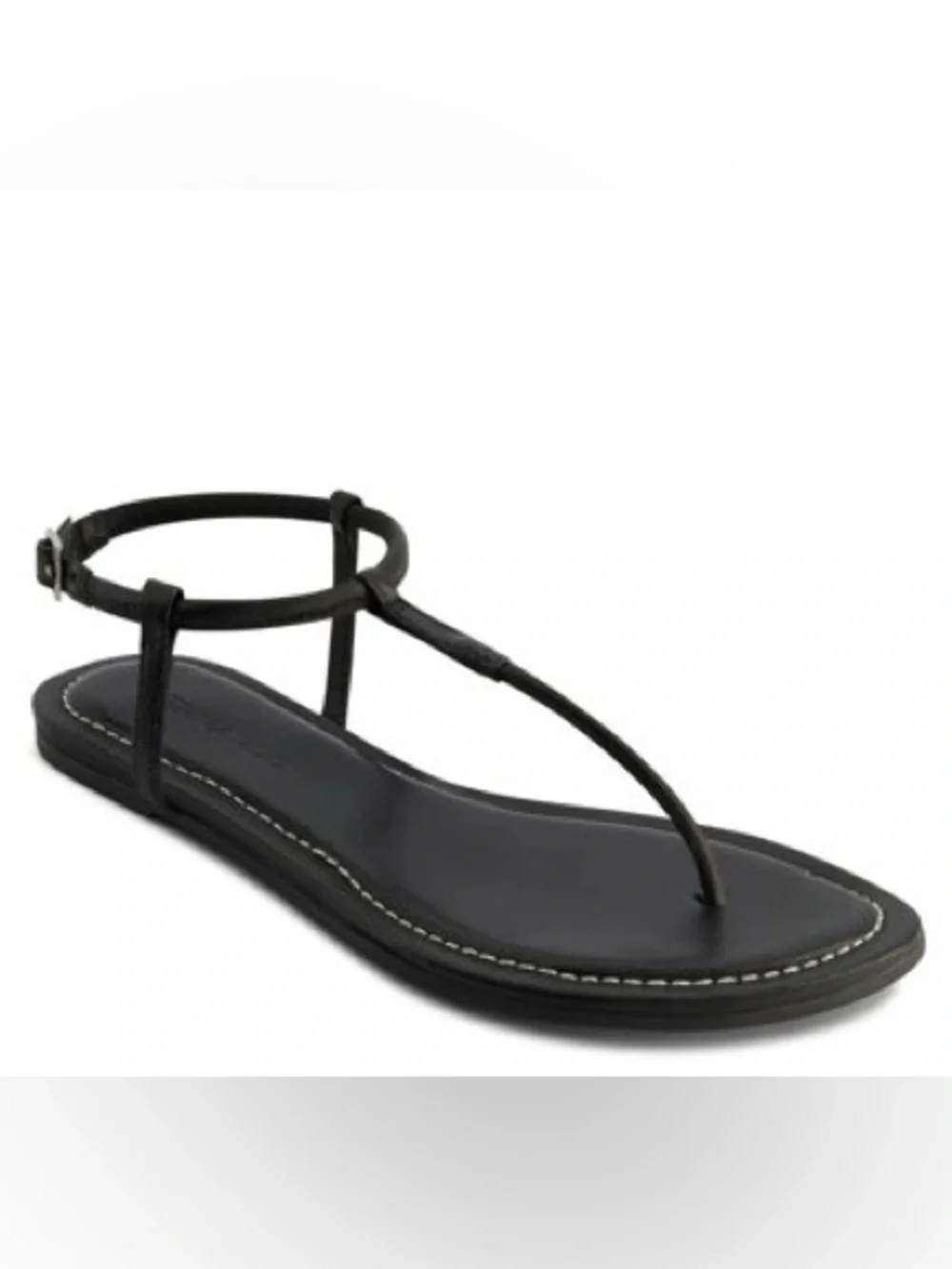 Bernardo Hercu Sandal Black Leather Thin Strap Thongs 9M